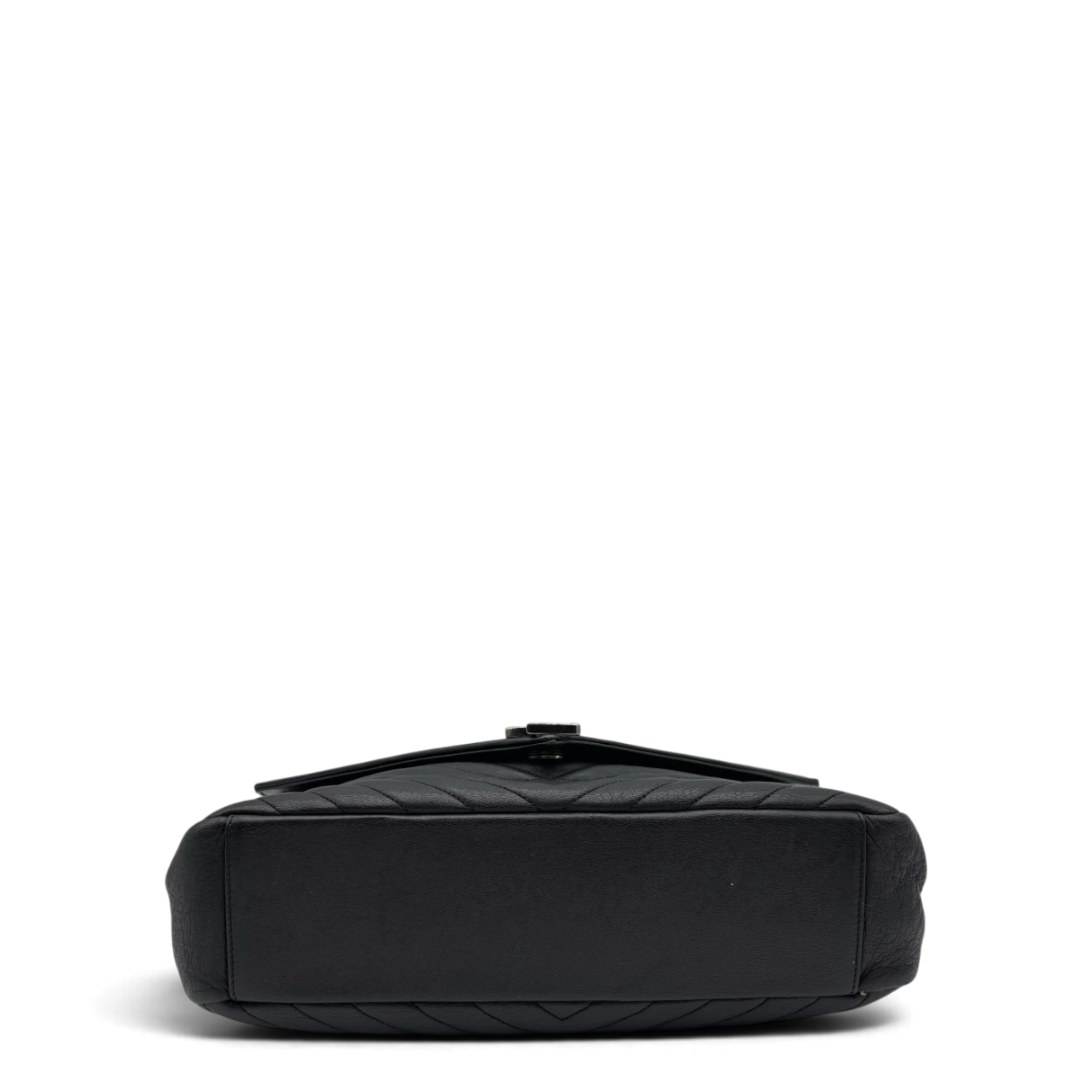 Saint Laurent Umhängetasche College Messenger large aus schwarzem Lammleder