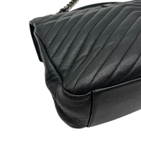 Saint Laurent Umhängetasche College Messenger large aus schwarzem Lammleder