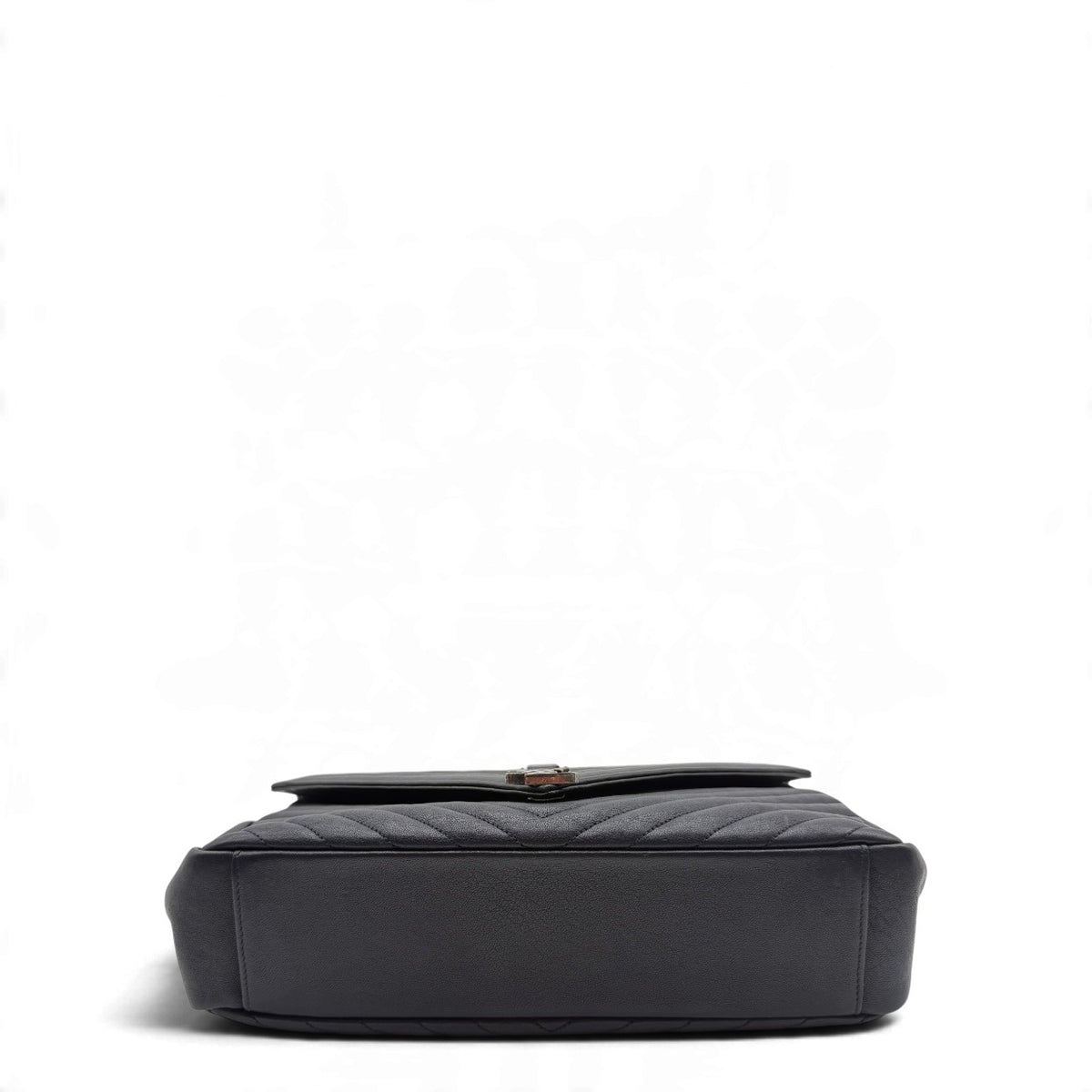 Saint Laurent Umhängetasche College Messenger large aus Leder dunkelblau – Unterseite