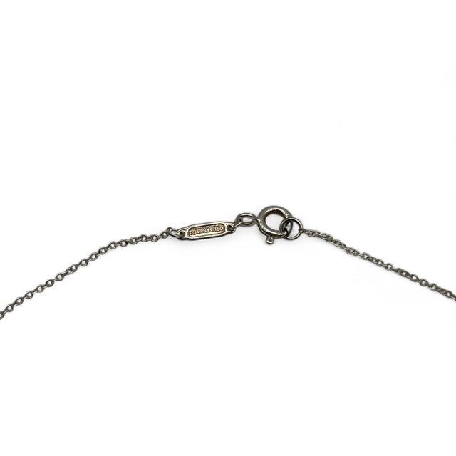 Tiffany & Co. Necklace Sterling Silver 925 double heart red