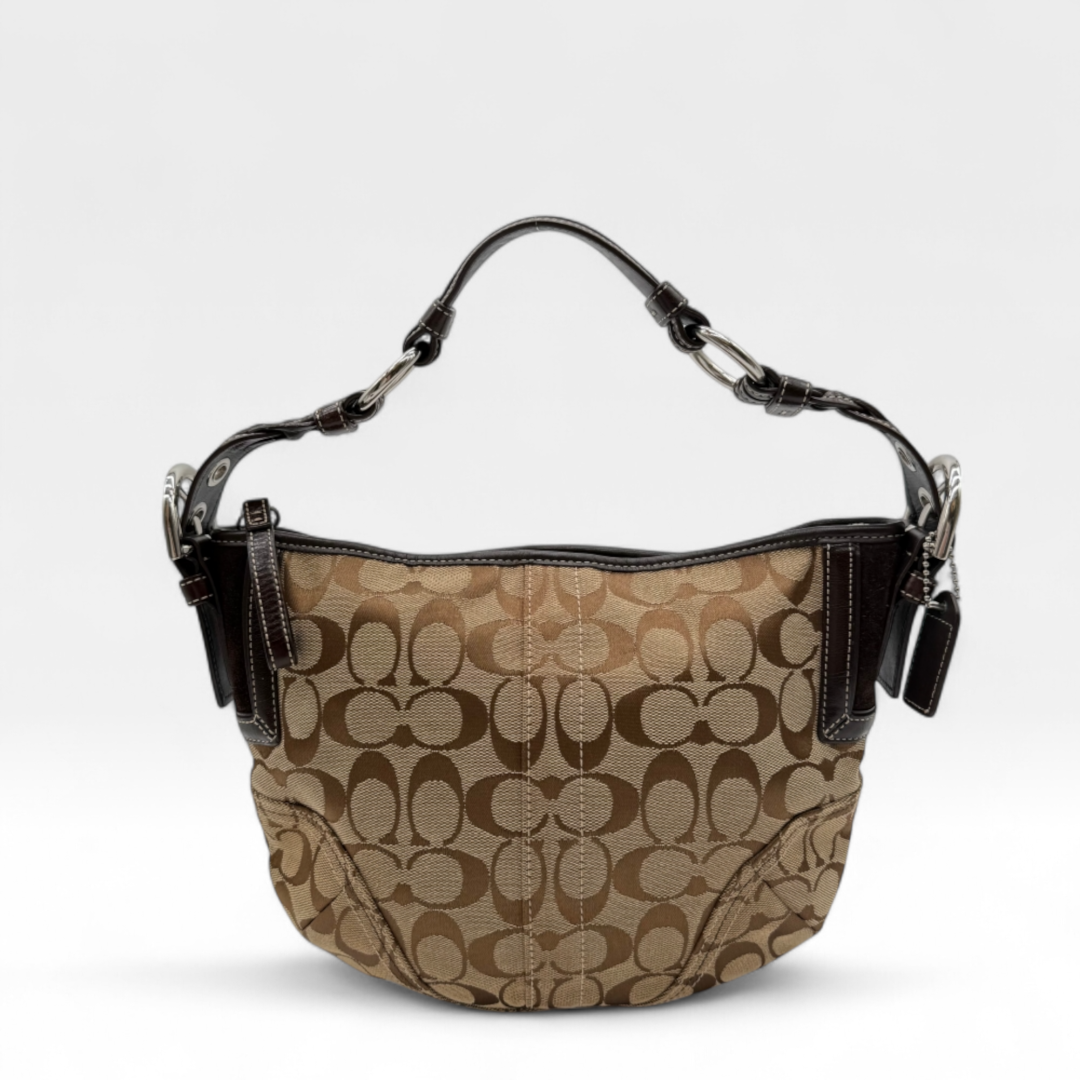 Coach Handtasche Hobo monogram beige