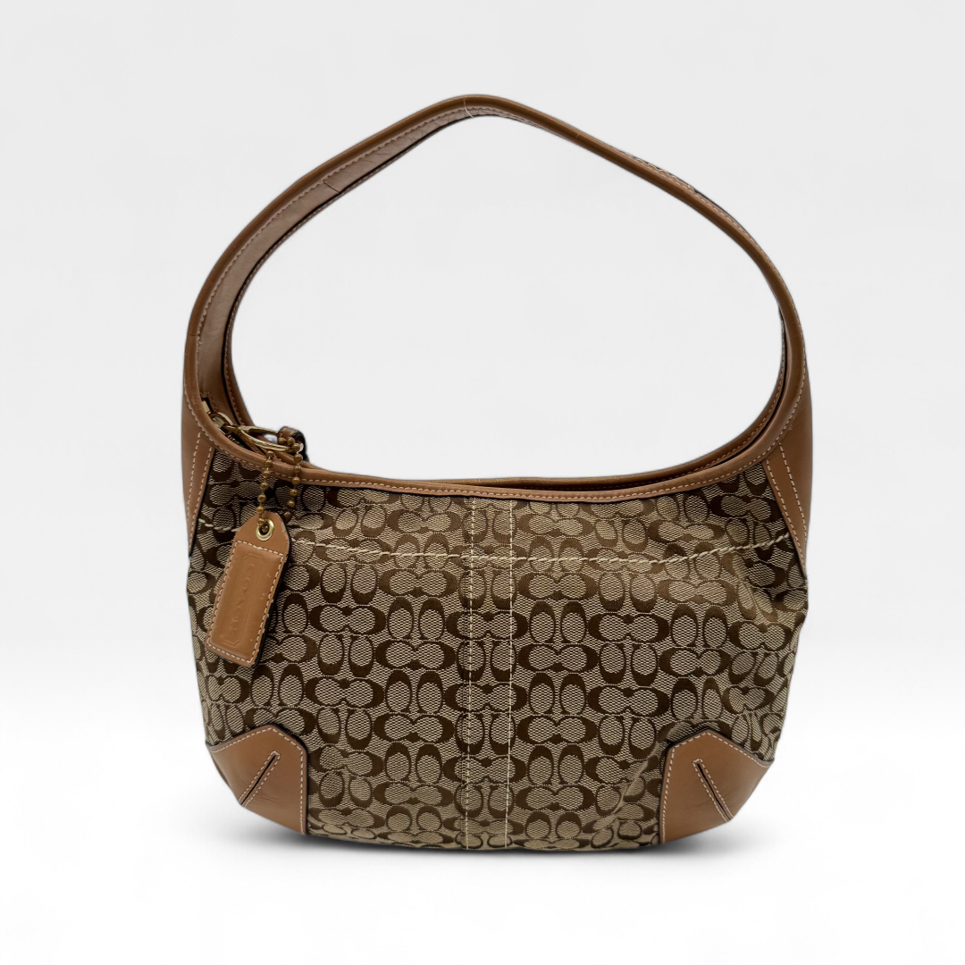 Coach Handtasche Mini Signature monogram beige