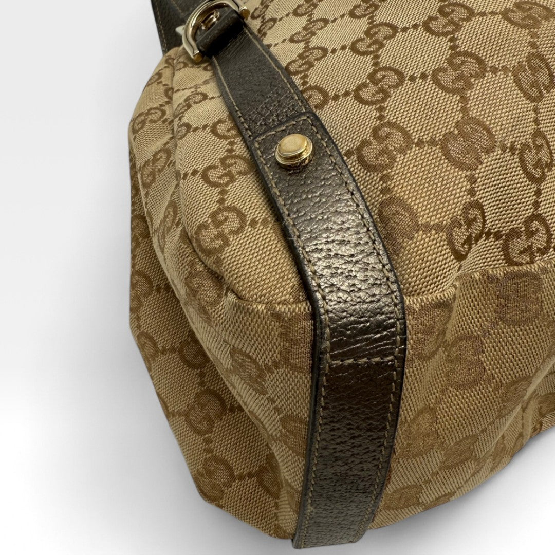 Gucci Handtasche Abbey Shopper khaki Lederdetails monogram beige