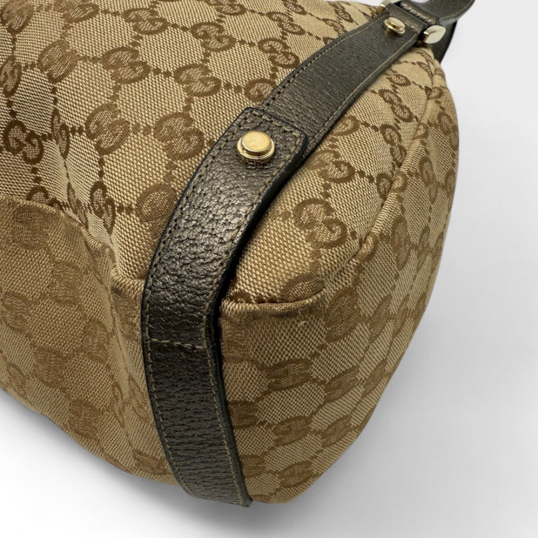 Gucci Handtasche Abbey Shopper khaki Lederdetails monogram beige