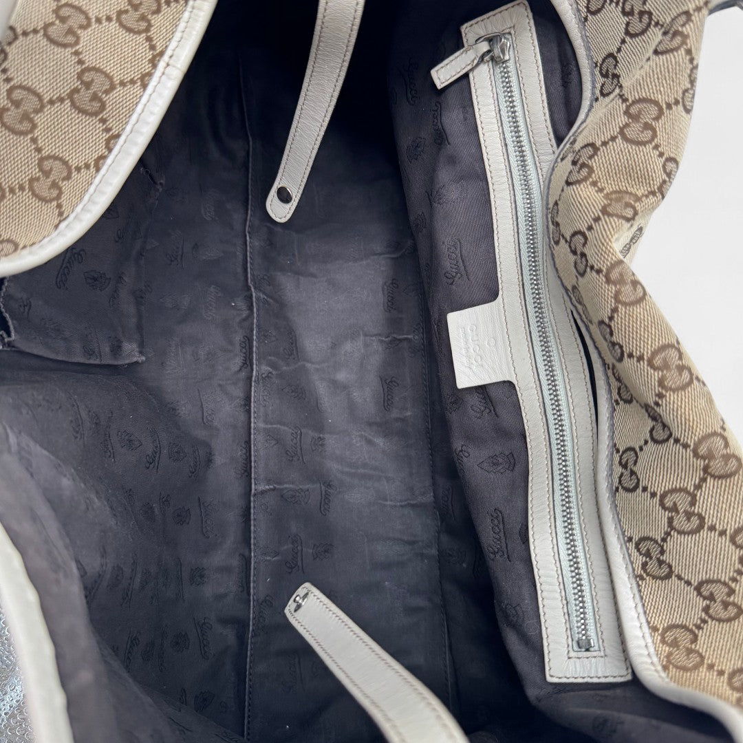 Gucci Handtasche Shopper GG Twins monogram beige